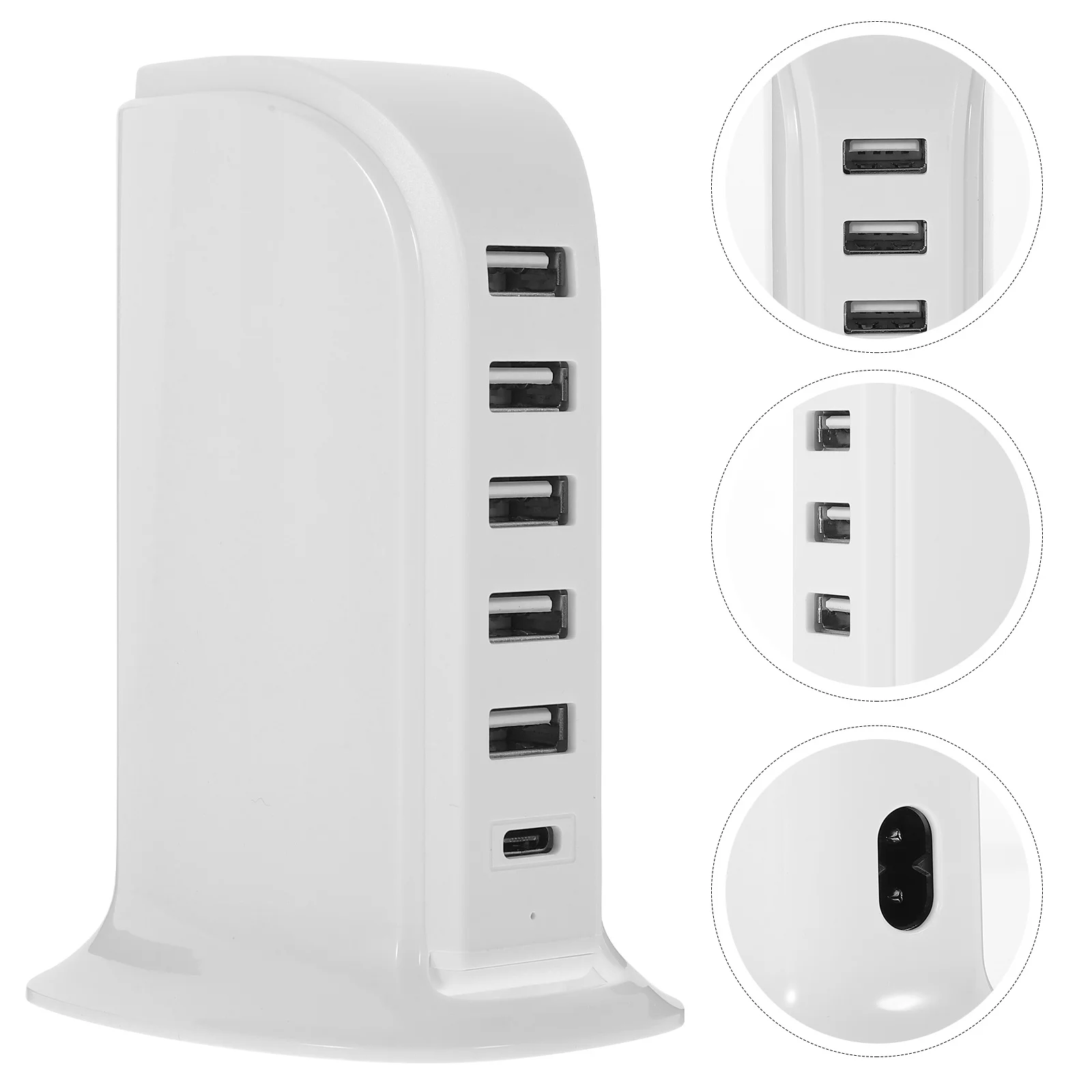 

6 Port USB Hub Power Adapter Desktop Charging Plate 5V 4a Rapid Universal USB Adapter Multiple Charging Slots