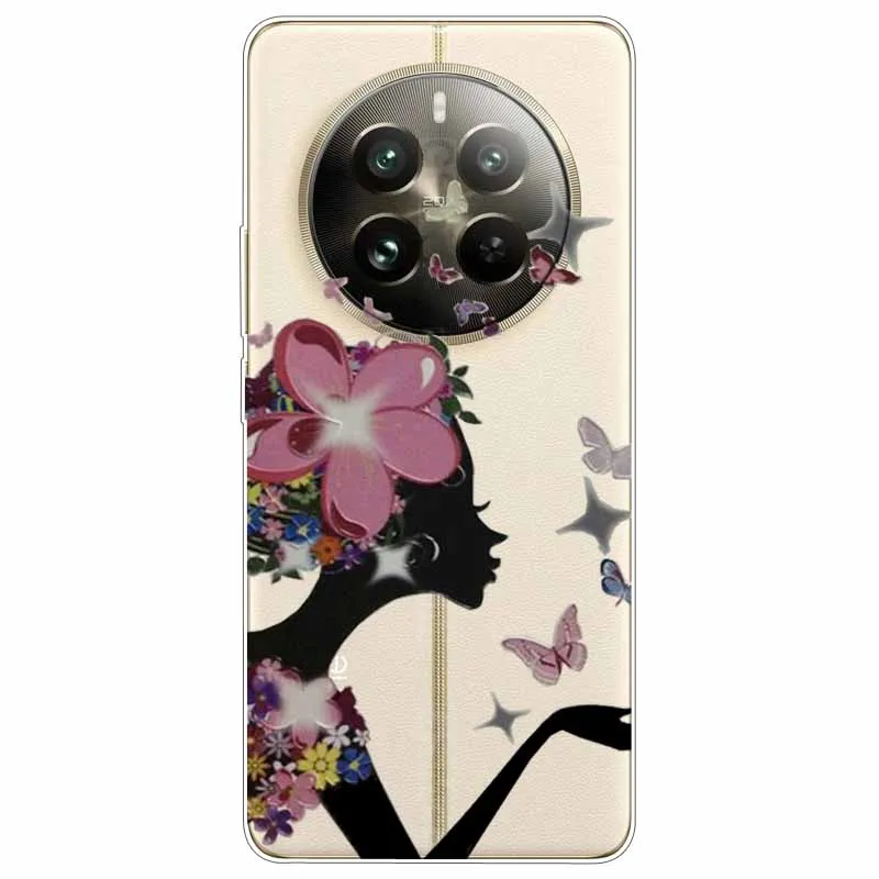 Per Realme 12 Pro 5G custodia morbida trasparente Lovely Cartoon custodia in Silicone per Realme 12 Pro Plus 5G Cover per telefono TPU trasparente Funda