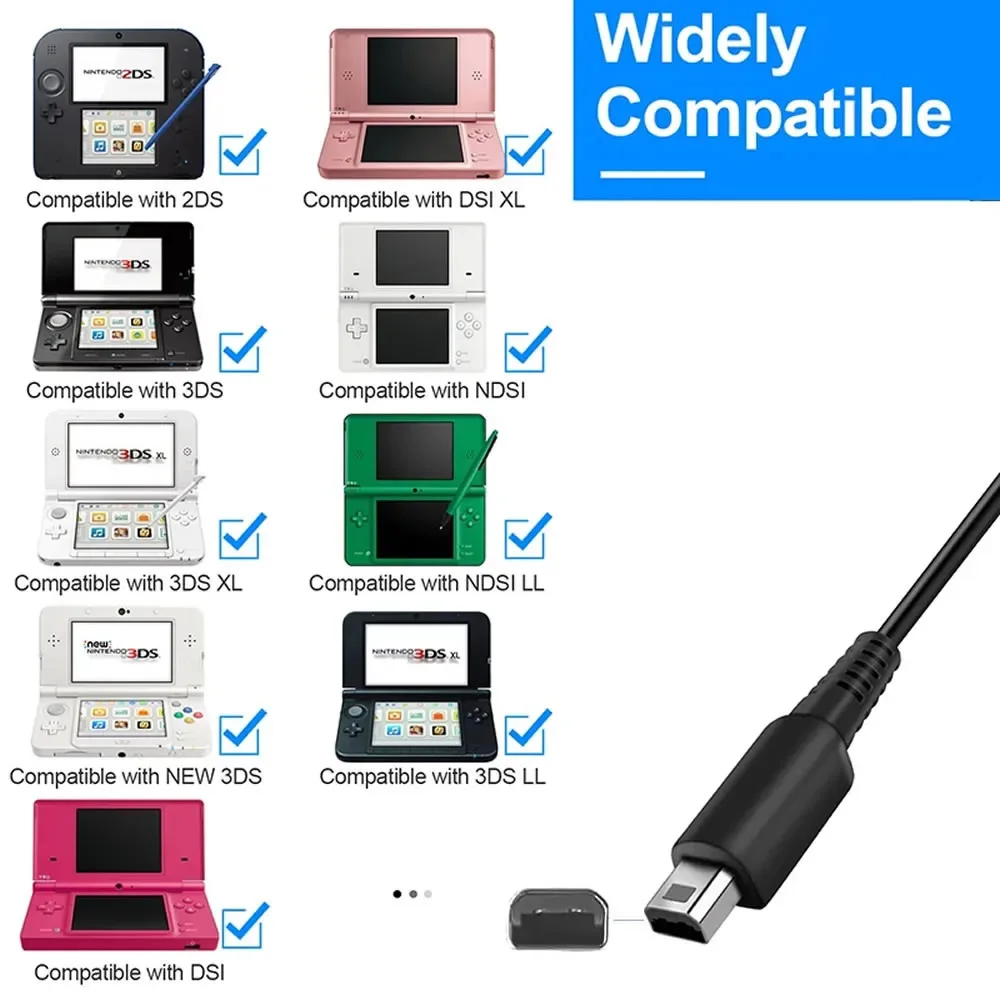 Immagine 4: Adattatore cavo di ricarica USB tipo C PER 3DS XL/3DS LL/Nuovo 3DS/3DS XL/3DS/Nuovo 2DS LL/2DS XL/2DS/DSi/DSi XL