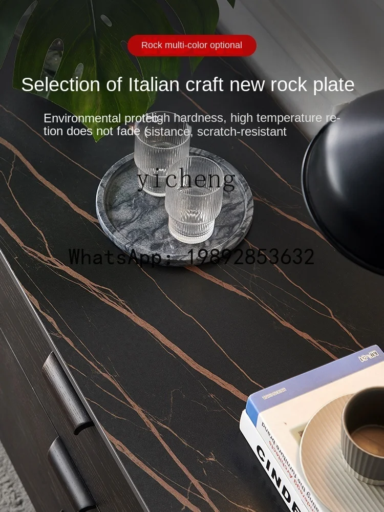 Ash Nordic Stone Plate Sideboard Marble Restaurant Entrance Cabinet