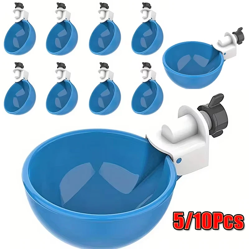 5/10Pcs Poultry Kit Automatic Chicken Water Feeder Automatic Drinking Bowl Feeding Watering Chicken Water Cup for Poultry
