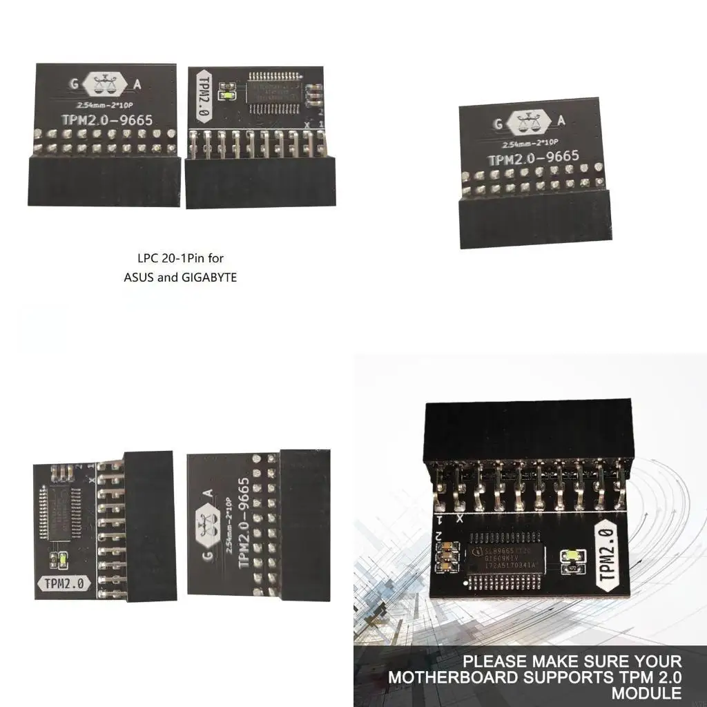 

4X7E TPM2.0 Шифрование удаленной карты для обновления модуля защиты для материнской платы Gigabyte LPC 20-контактный