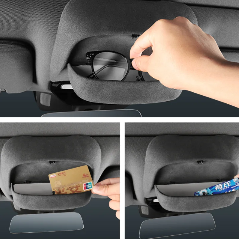 

Lixiang L9/l8 Car Sunroof Glasses Box, Suede Sunglasses Storage Clip, Automotive Accessories Modification Accessories