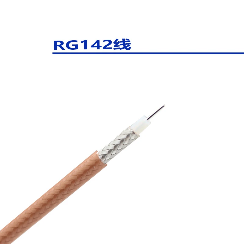 RG142 SFF-50-3 Double Shielded Silver-Plated Cable High Temperature Resistant High Frequency Cable for Optimal Signal Transmissi