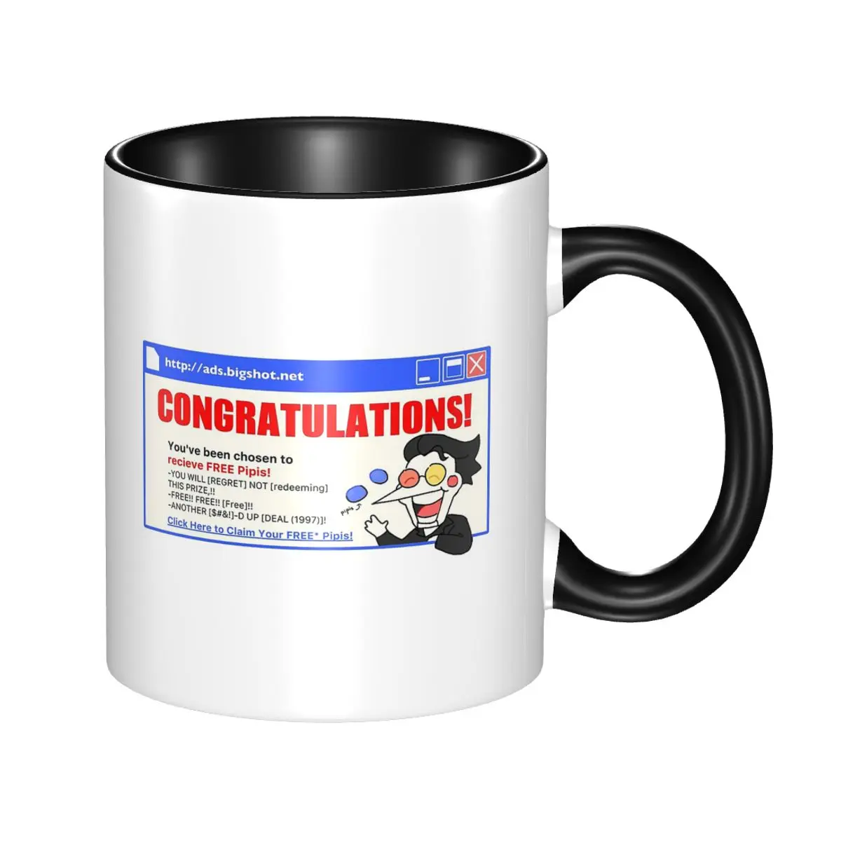 Game Deltarune Spamton Popup Mug Funny Ceramic Coffee Cups Tea Mugs Milk Cup Drinkware Gifts for Friends