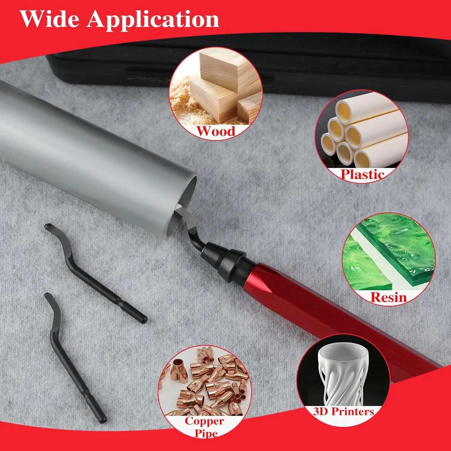 Entgratwerkzeug mit 4-in-1-Kupferrohrbürste, Reibahle, Kupferrohrreiniger, Entgratbürste für Kunststoff-, Messing- und Aluminiumrohre – Detail 5