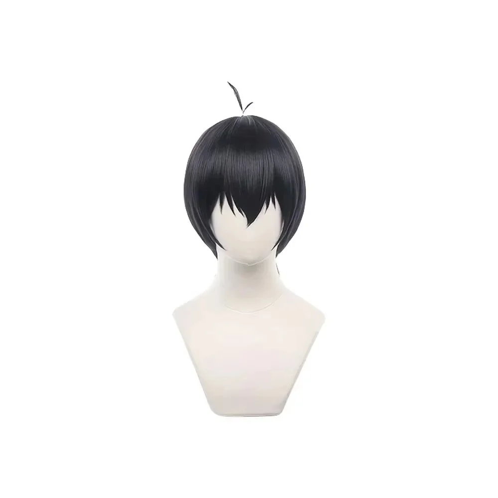 

Anime Yoichi Isagi Cosplay Wigs Short Black Blue Straight Heat Resistant Synthetic Hair Halloween Party Props