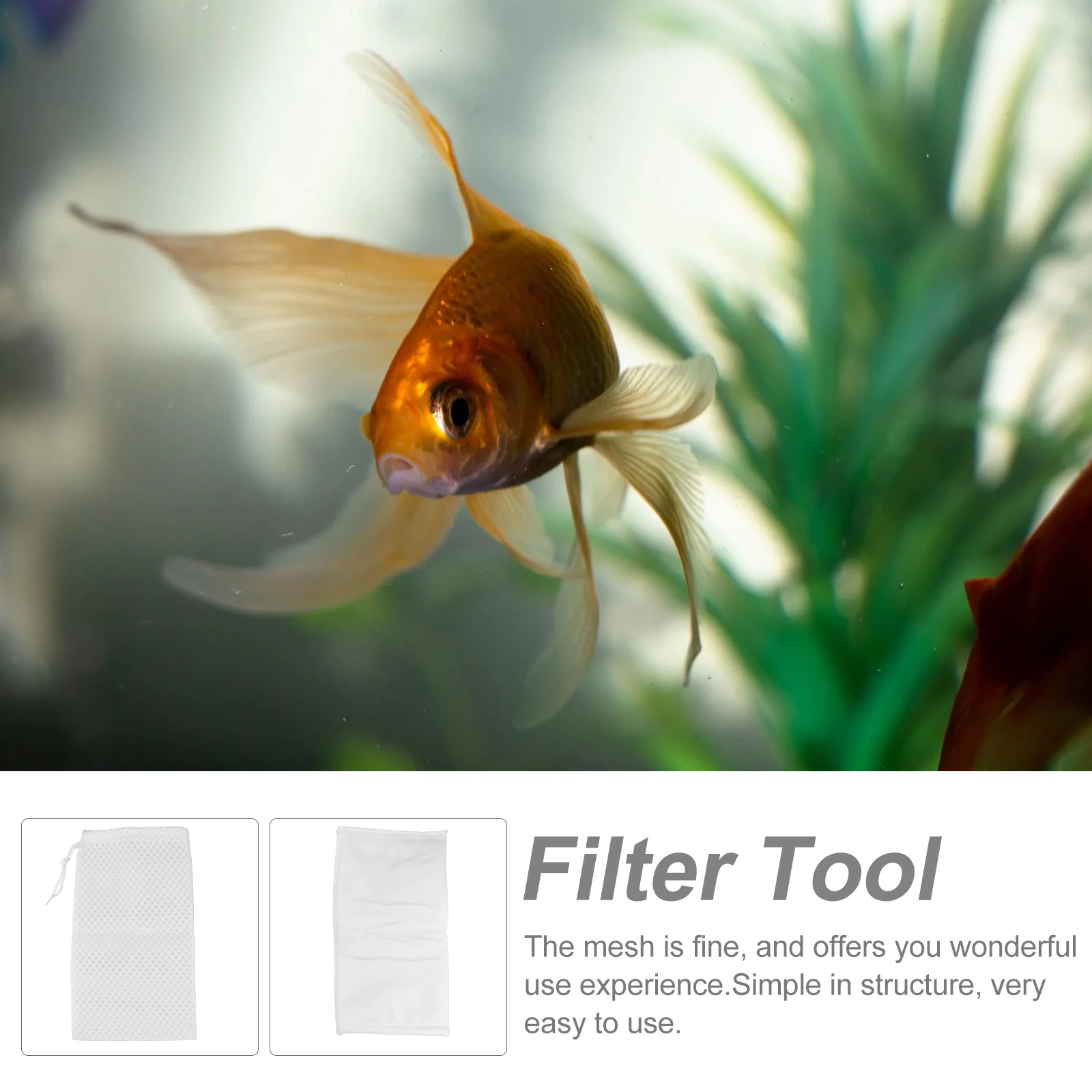 

2Pcs Fabric Filter Bag For Aquarium Fish Tank Filtration Accessories With High Filtration Efficiency