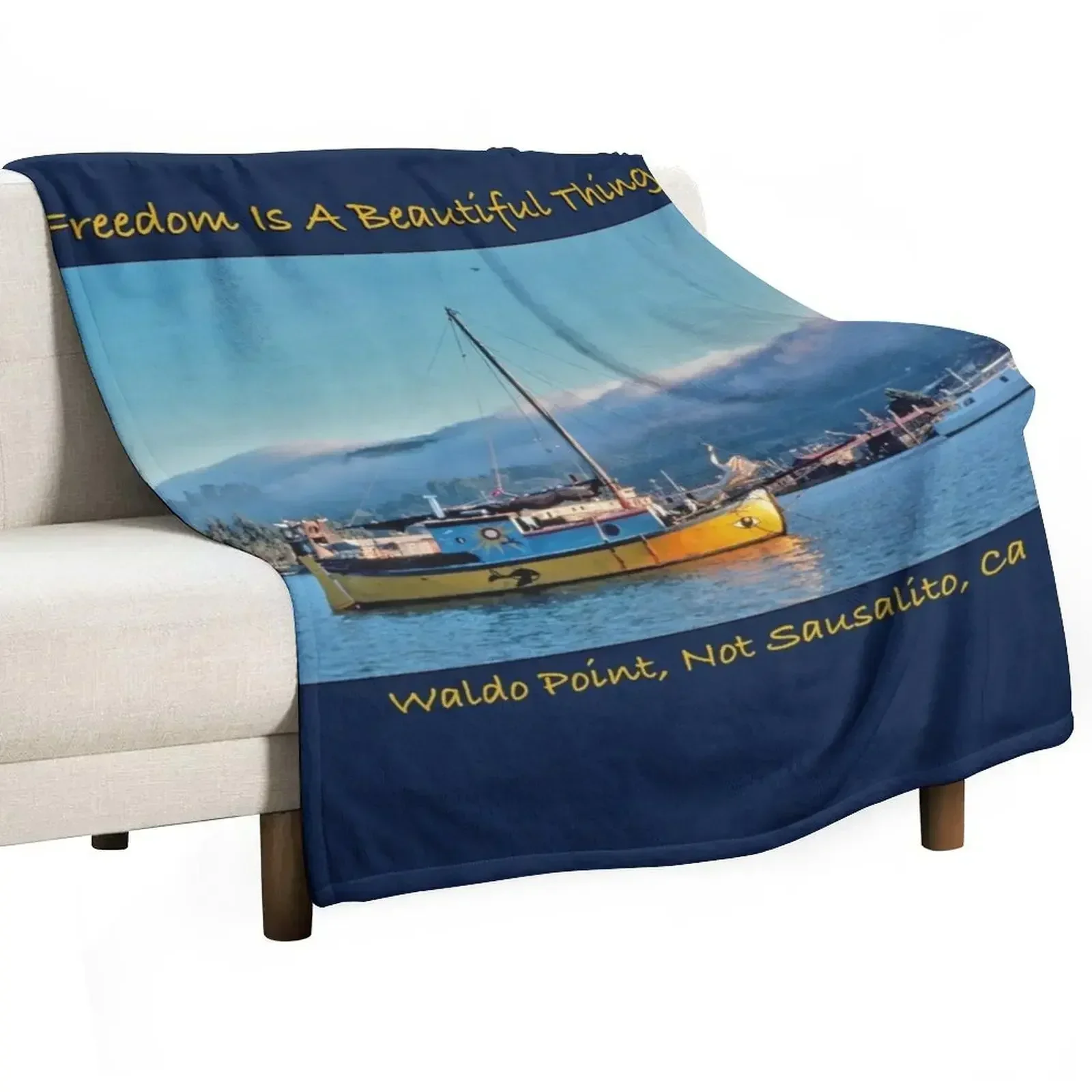 

Freedom Is Beautiful Thing Throw Blanket Vintage cosplay anime Flannel Fabric Blankets