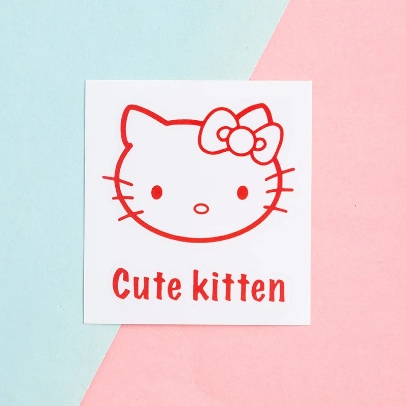 10 قطعة ملصقات مرحبا كيتي لطيف الكرتون معزول الكؤوس كتاب ملصقات سطح المكتب اكسسوارات النساء لوازم طالب الهدايا بالجملة