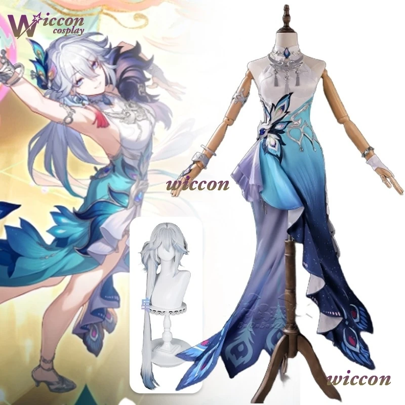 

Kosplay Honkai Star Rail Yao Guang Cosplay Costume Wig Dress Headwear Earring The Seer Strategist The Hunt Halloween Party Women