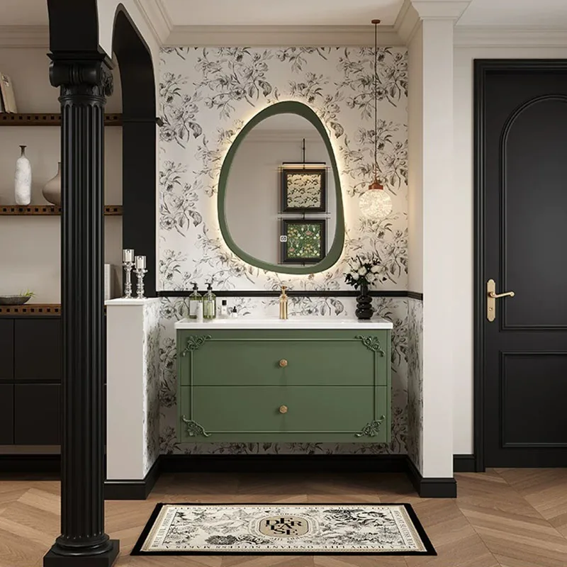 Toilet Makeup Bathroom Cabinet Mirror Partitions Storage Organizer Cupboard Decorations Skincare Archivadores Home Furniture