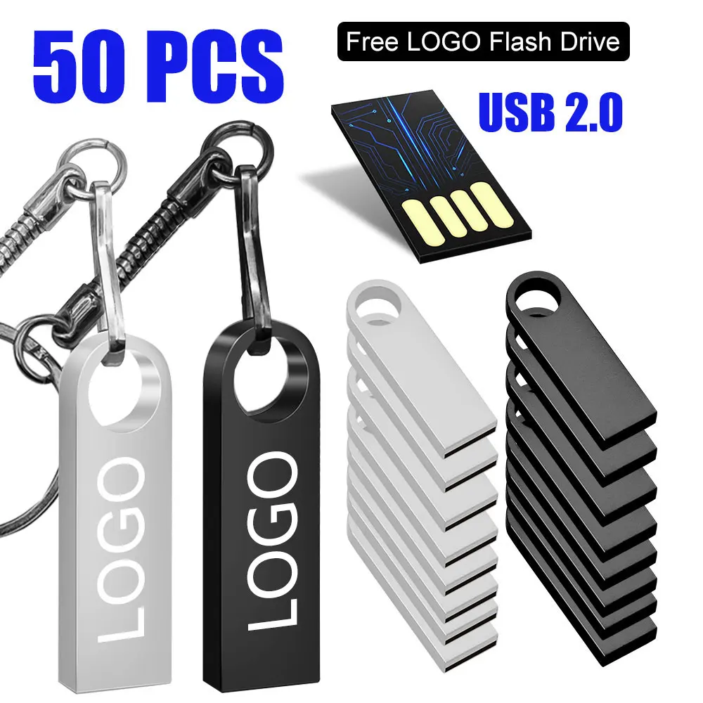 50PCS/lot Free logo Pendrive 128GB USB creative USB 2.0 usb Flash Drive pendrive 4GB 8GB 16GB 32GB 64GB memory stick 128G U Disk