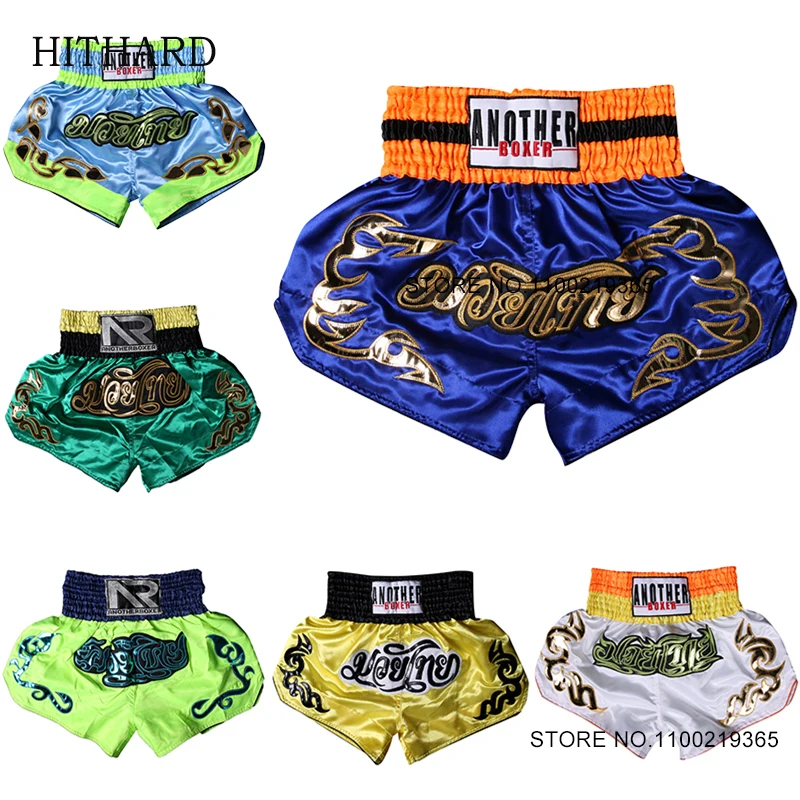 

Muay Thai Shorts Men Women Satin Polyester Fight Kickboxing Shorts Kids Sports Gym MMA BJJ Grappling Thai Boxing Training Pants