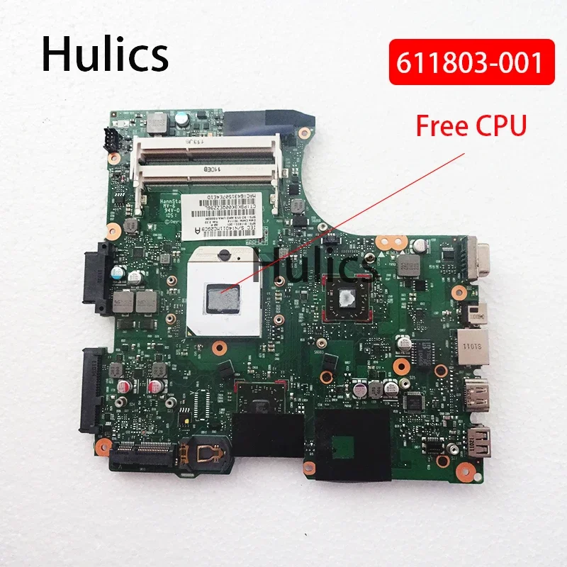 Hulics Used 611803 For HP Notebook Compaq 625 325 326 425  611803-001 CQ325 CQ425 CQ625 Laptop Motherboard Free CPU