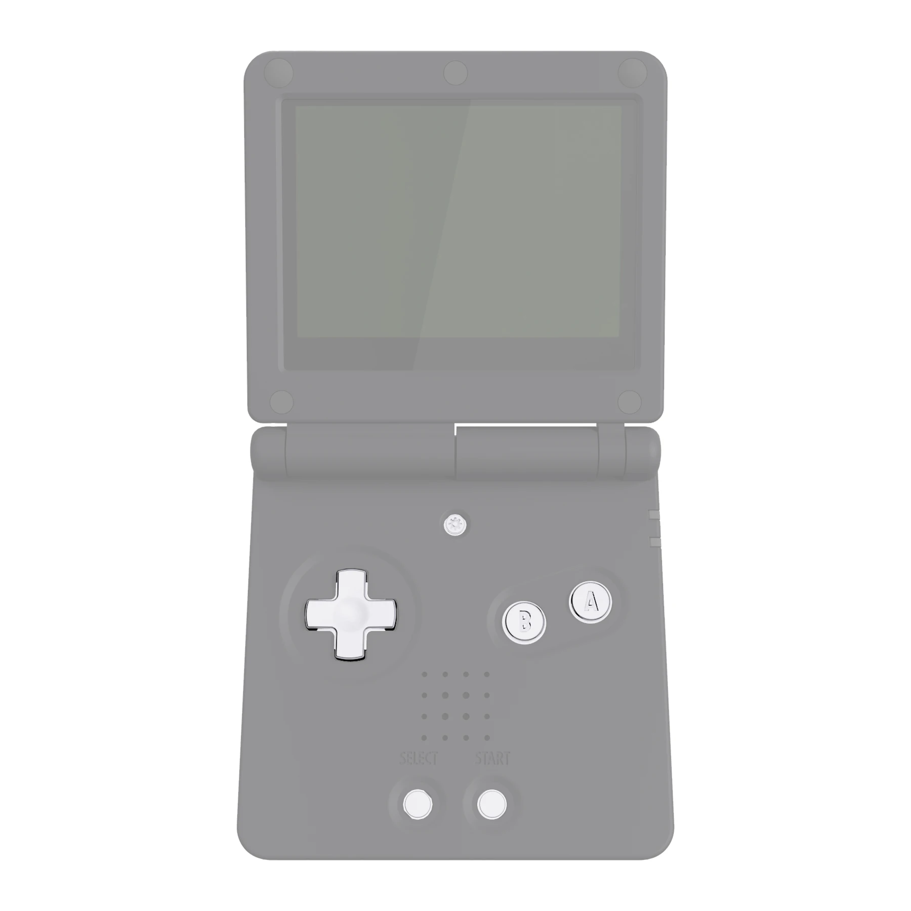 eXtremeRate Chrome Gold & Chrome Silver Pełny zestaw przycisków, przycisk A B L R Przycisk włączania i wyłączania głośności Przycisk D-pad do konsoli GBA SP — zdjęcie produktu 6