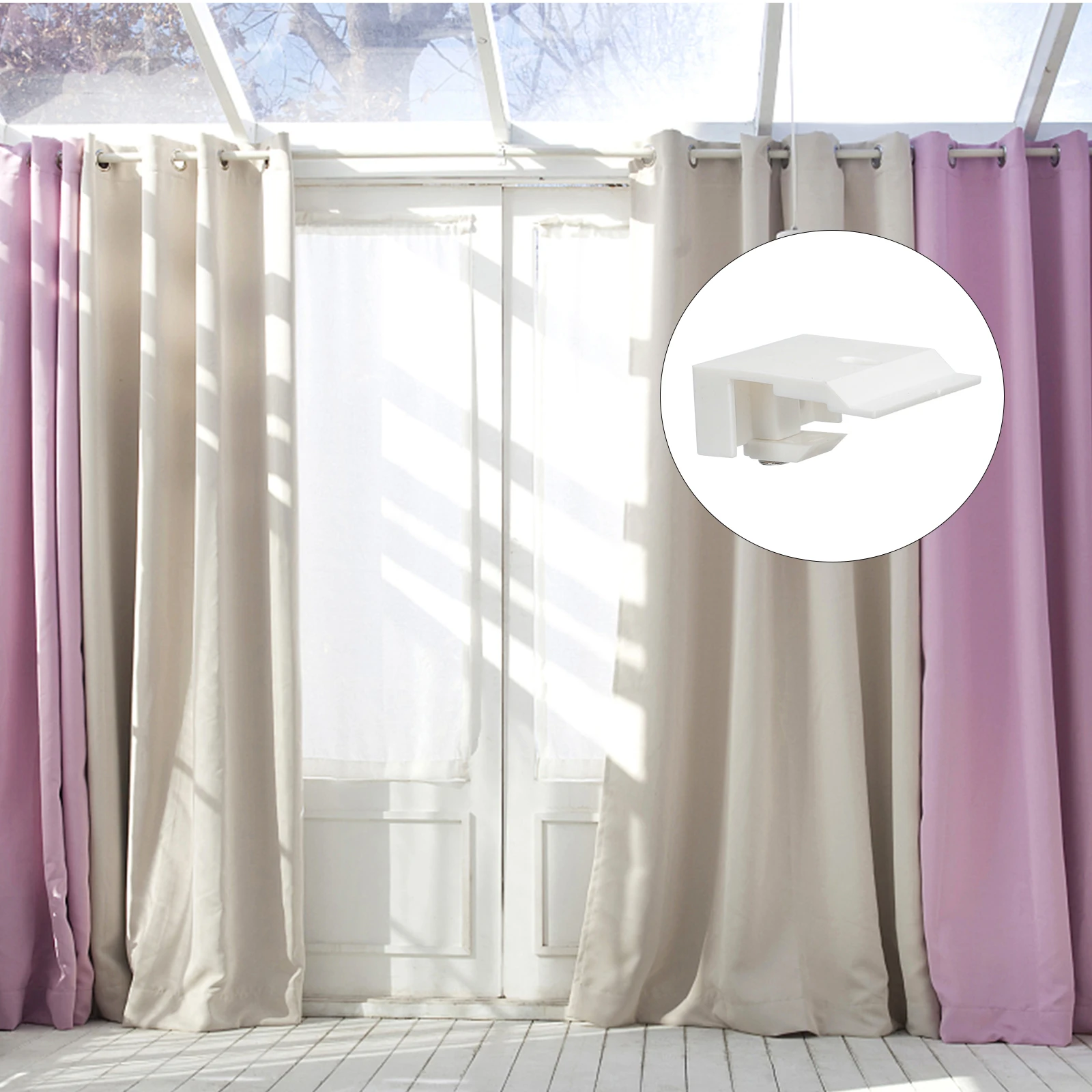 

10pcs Wall Mount Folding Blinds Holder Plastic Curtain Clips Easy Clip On Supports For Thick Curtains Bathroom Bedroom