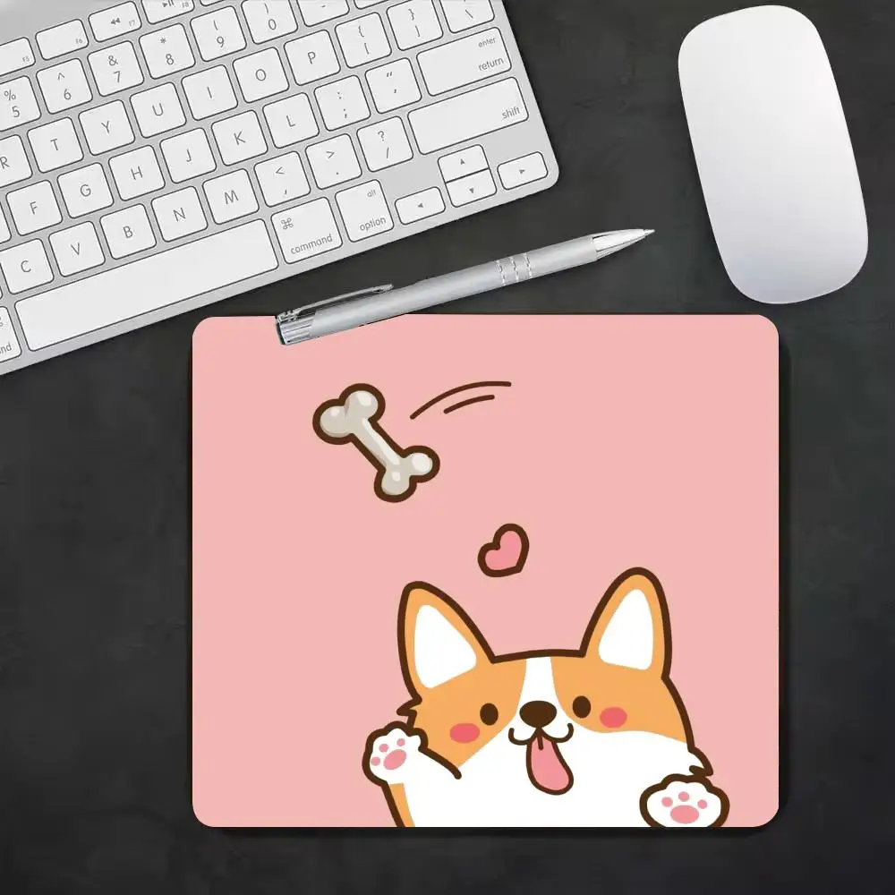 

Cartoon Shiba Inu Mouse Pad Small Gamer Desk Mat Square Gaming Office Accessories Mousepad PC Rubber Keyboard HD Table Mats Rug
