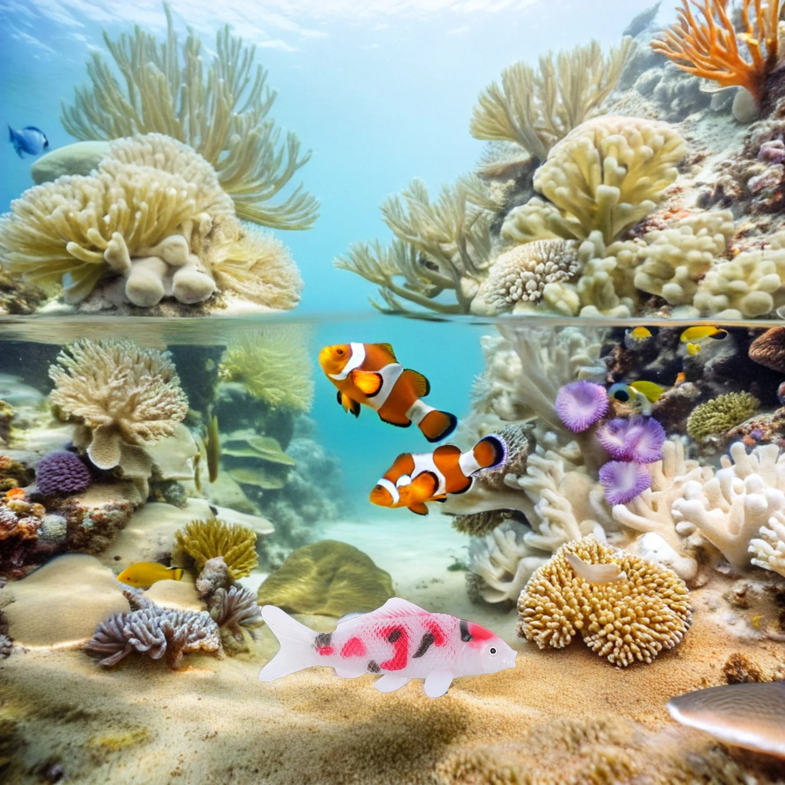 

Mini Koi Fish Ornaments Imitation Goldfish Pvc Artificial Aquarium Tank Decoration