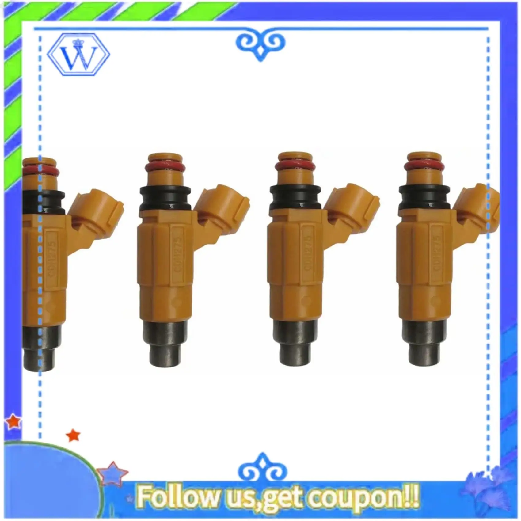 M46K-새로운 4Pcs 연료 인젝터 세트는 Yamaha F150 4 스트로크 선외기 CDH275 MD319792에 적합합니다.