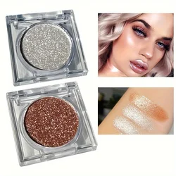 Monochrome Eyeshadow Powder Pearly Glitter Glossy Eyeshadow Highlighting Shimmer Eye Highlight Powder Flash Makeup Palette