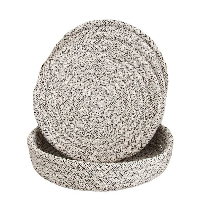 Conjunto De Suportes De Panela De Isolamento Térmico, Trivets De Tecer De Linha De Algodão para Pratos Quentes, Almofada Durável, Suportes De Panela Quente