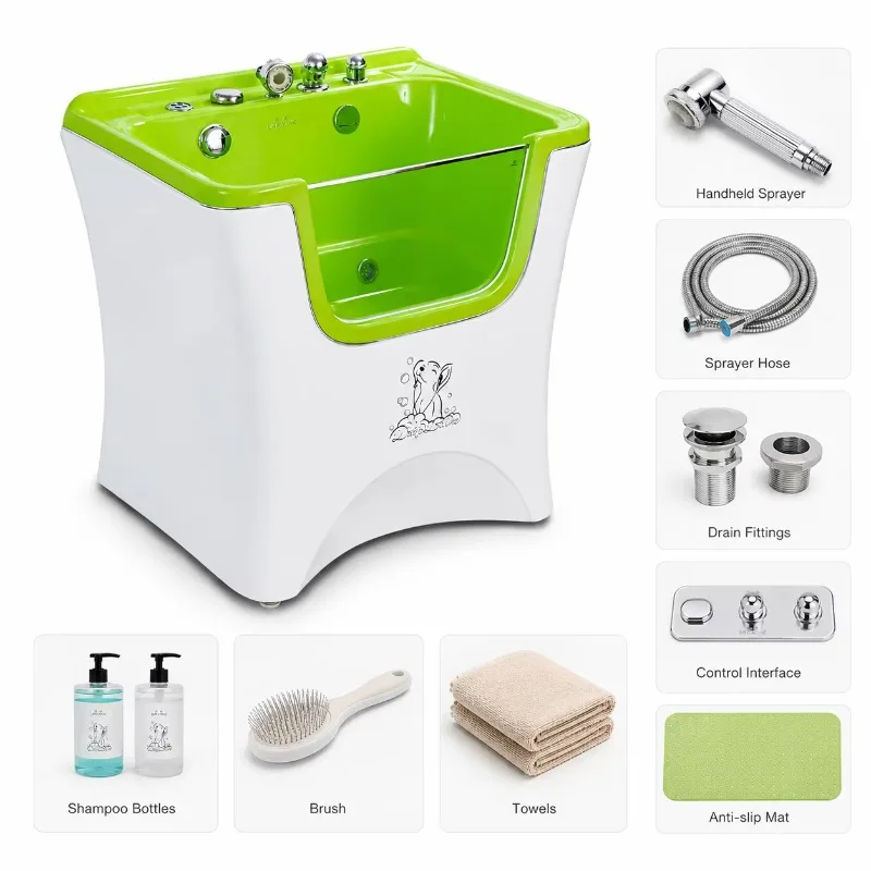 Commercial Height-Adjustable Pet Grooming Tub Fast Transition Electric Lift Dog Station