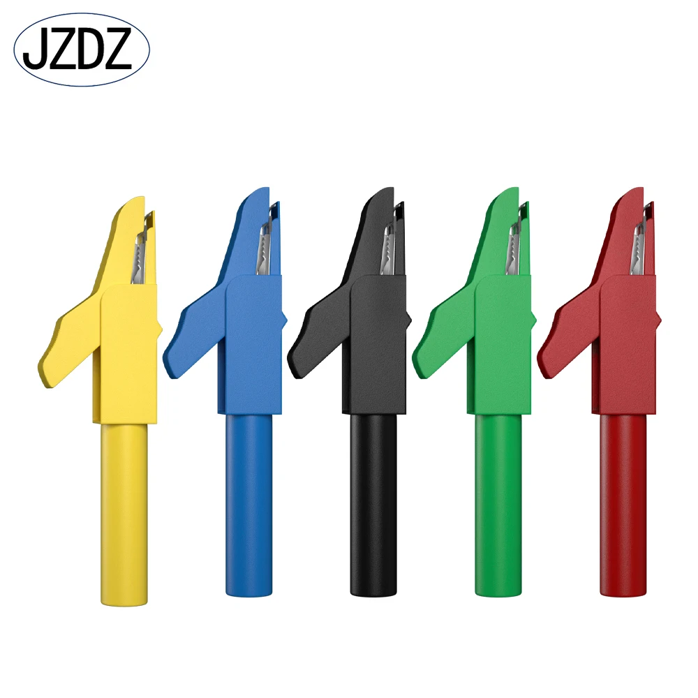 Imagem -05 - Jzdz-kit Chumbo de Teste Multímetro Plugue Banana Clipe Jacaré Garfo tipo u Sonda de Teste Cabos Elétricos de Medição Segurança mm 8003