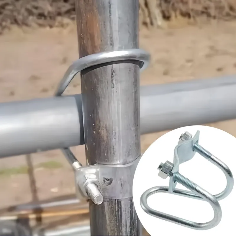 5 Sets Aluminum 32mm Cross Pipe Clip Connector Lightweight Rust-proof for Garden Nursery Farm Pipeline System Special Clam...