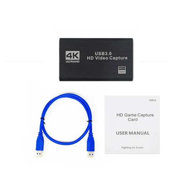 4K USB 3.0 بطاقة التقاط الفيديو HD-متوافق 1080P 60 هرتز HD مسجل فيديو المنتزع ل PS4 OBS لعبة تسجيل البث المباشر