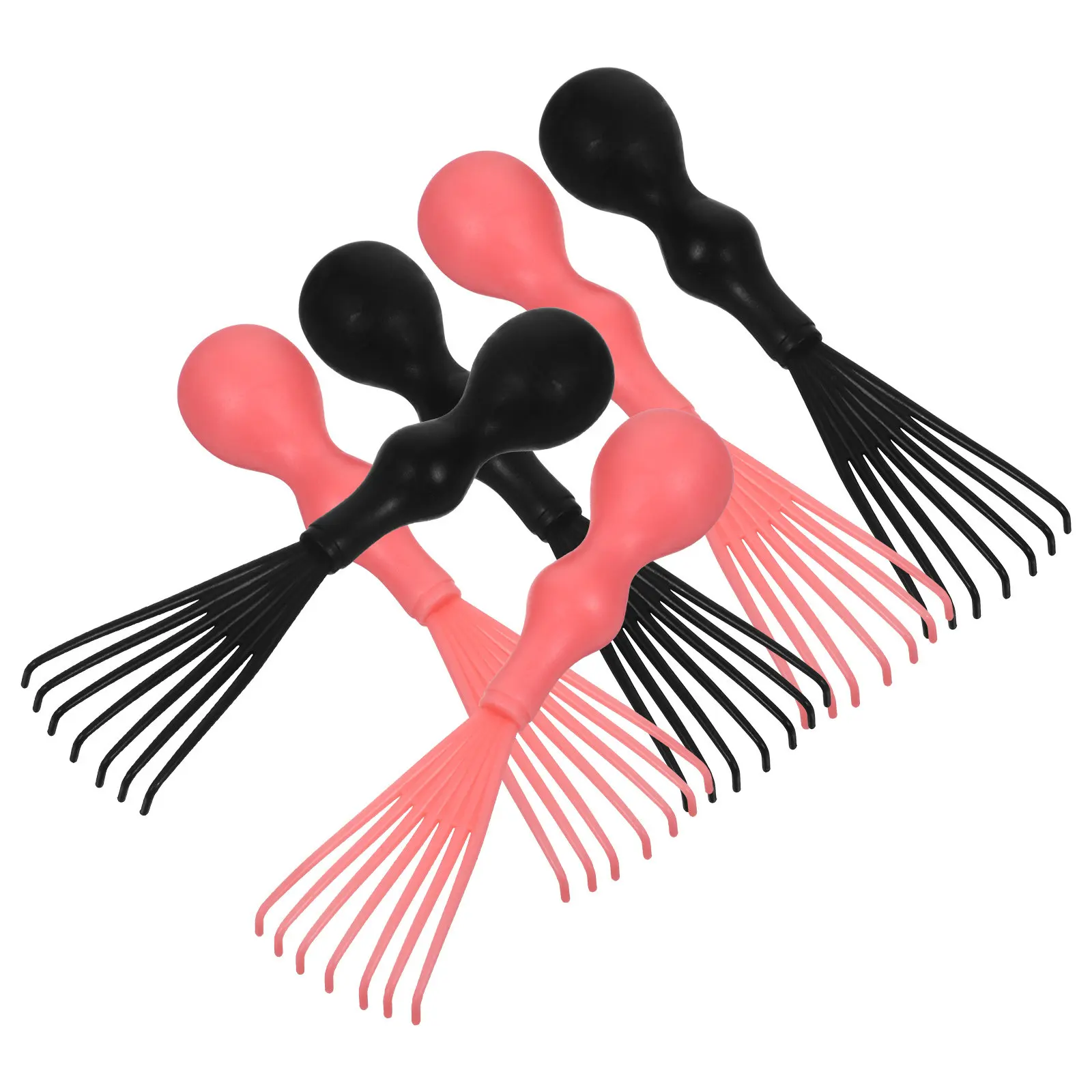 

Набор из 6 портативных мини-щеток для чистки расчесок и удаления волос, дорожный инструмент для ухода, розовый, черный
