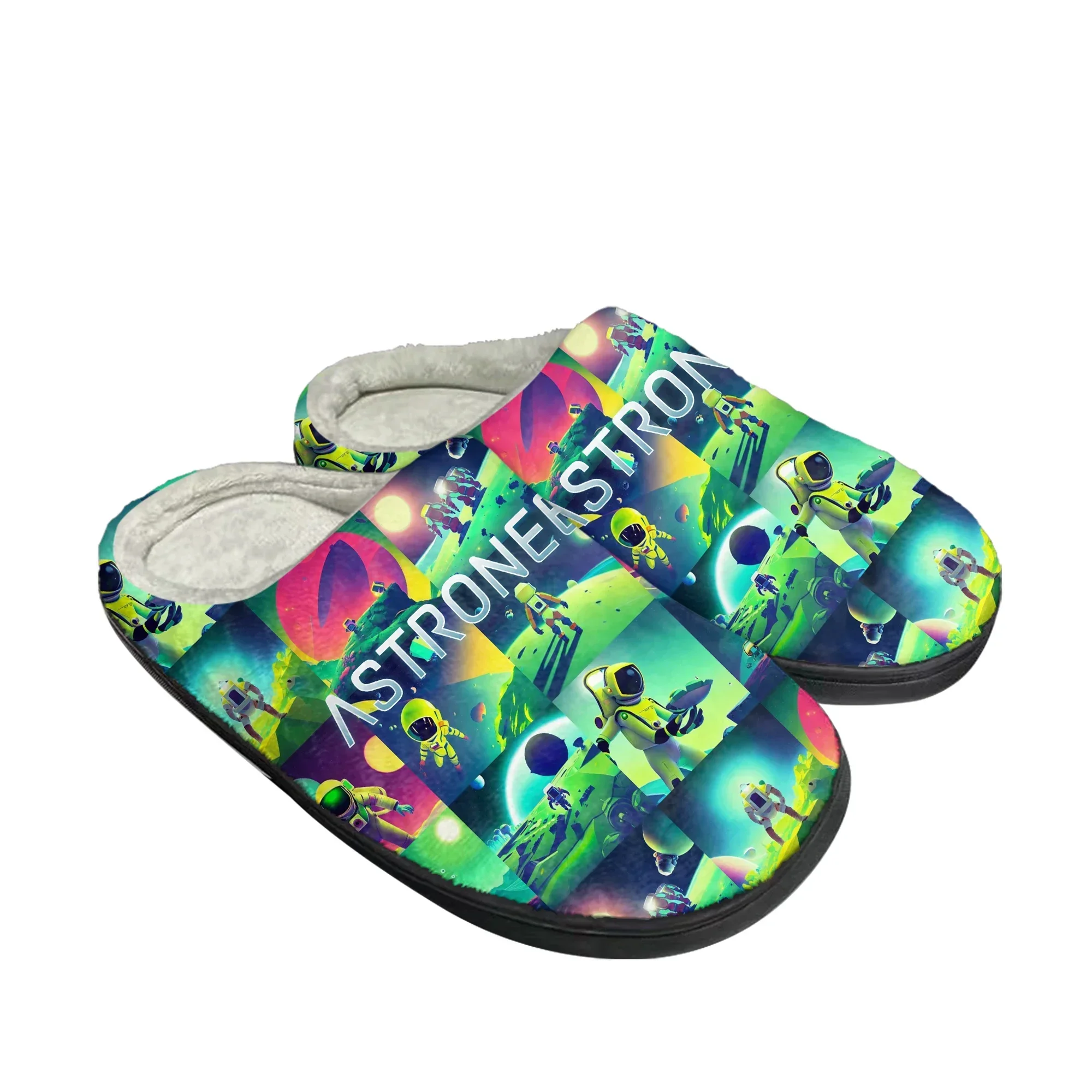 Astroneer Home Cotton Slippers Hot Cartoon Game Mens Womens Teenager Plush Bedroom Casual Keep Warm Shoes Tailor Made Slipper