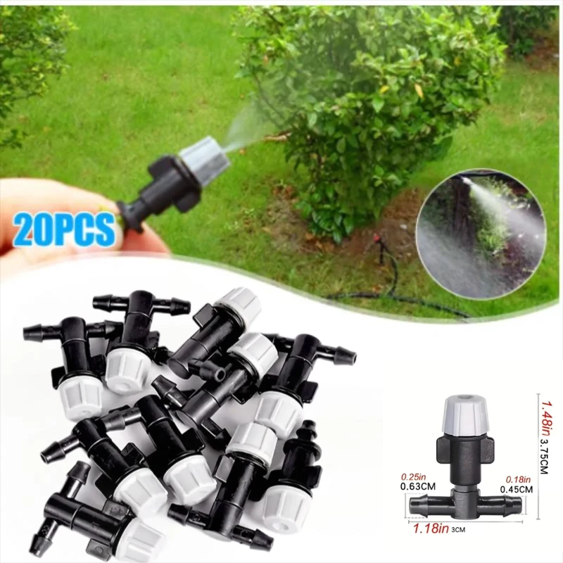 

20pcs Single Spray Cooling Spray Head Garden Balcony Site Farm Dust Disinfection Single Outlet Atomizing Nozzle