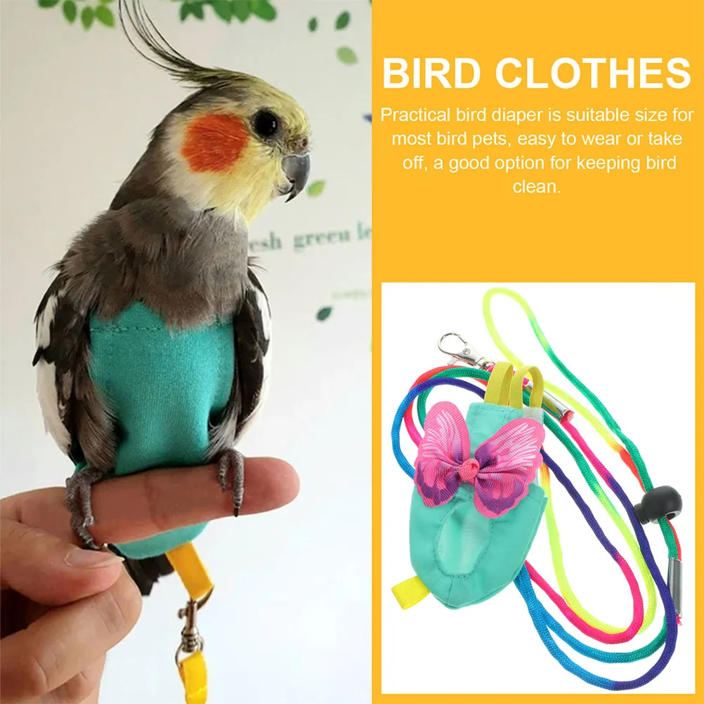 Parrot Flying Suit Breathable Reusable Bird Diapers Cloth Clothing Flight Protector Lightweight Safe Comfortable for cockatiel