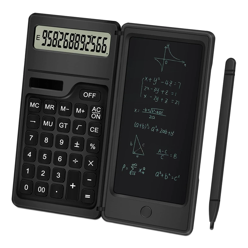 

12 Digits LCD Display Calculator With Notepad Solar Desktop Calculator Portable Calculator For Office, School And Home