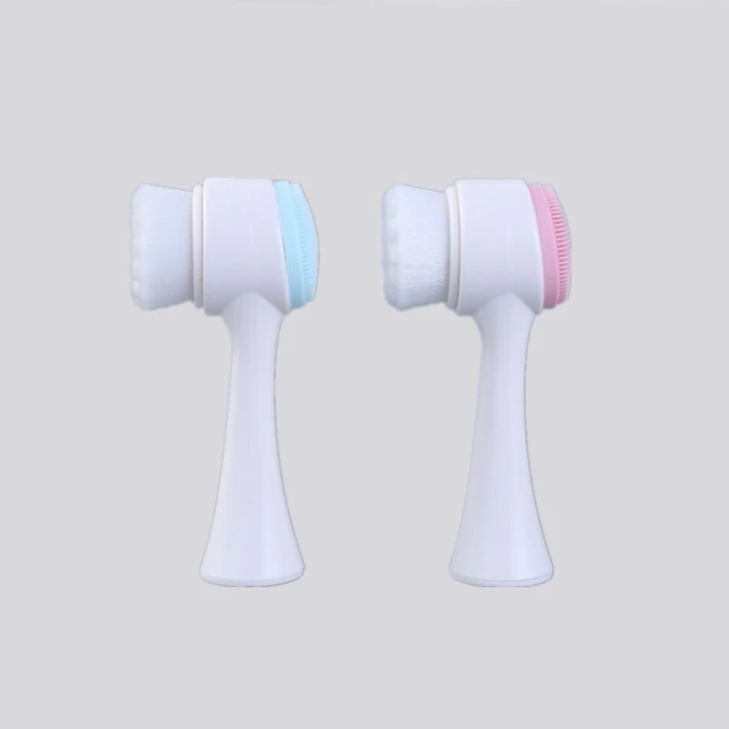 Face Cleaning Massage Brushes Face Wash Product Skin Care Tool Silicone 2-in-1 Facial Cleansing Brush Exfoliate Massage