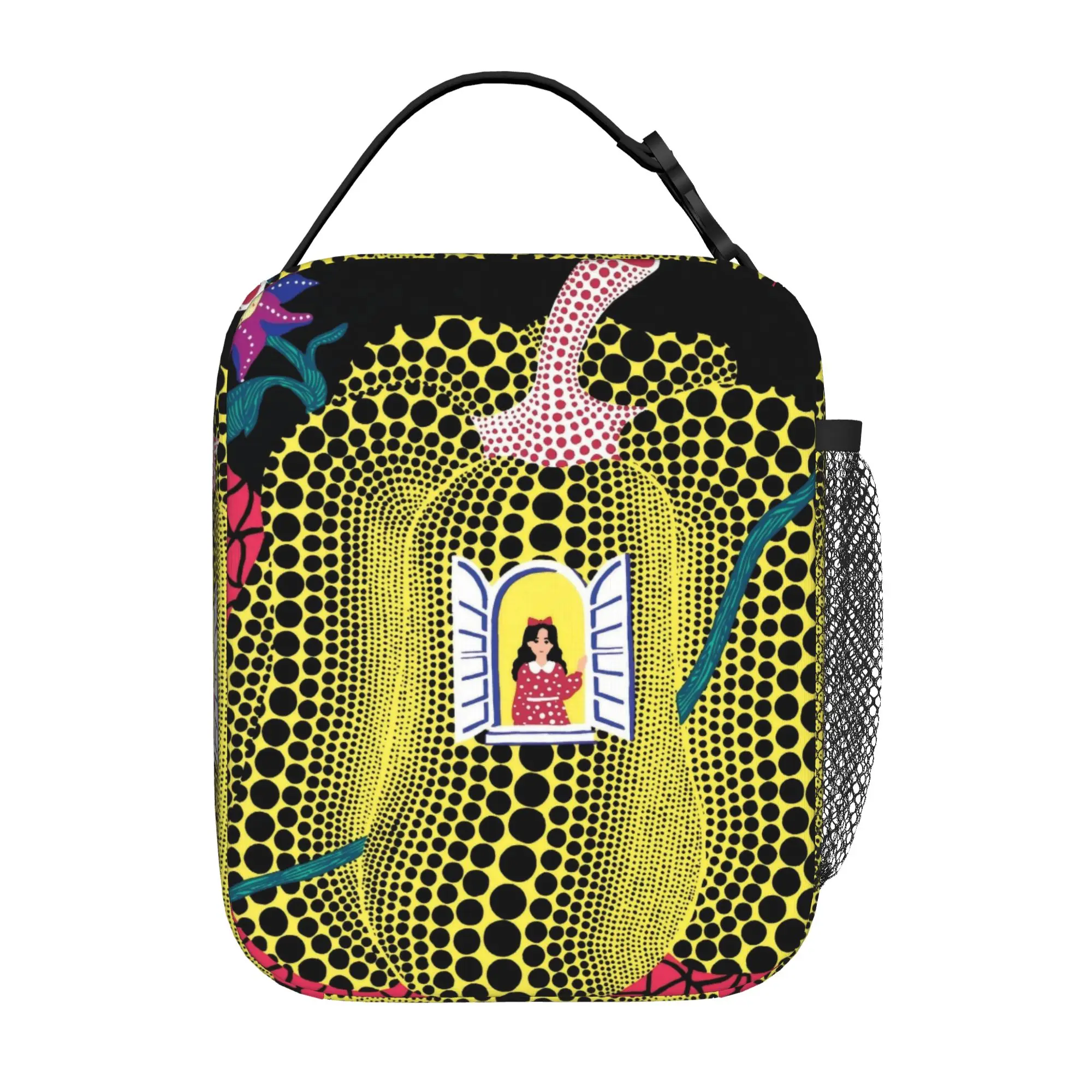 Y-Yayoi Kusama Thermal Insulated Lunch Bags for Work  Reusable Food Bag Container Cooler Thermal Lunch Boxes