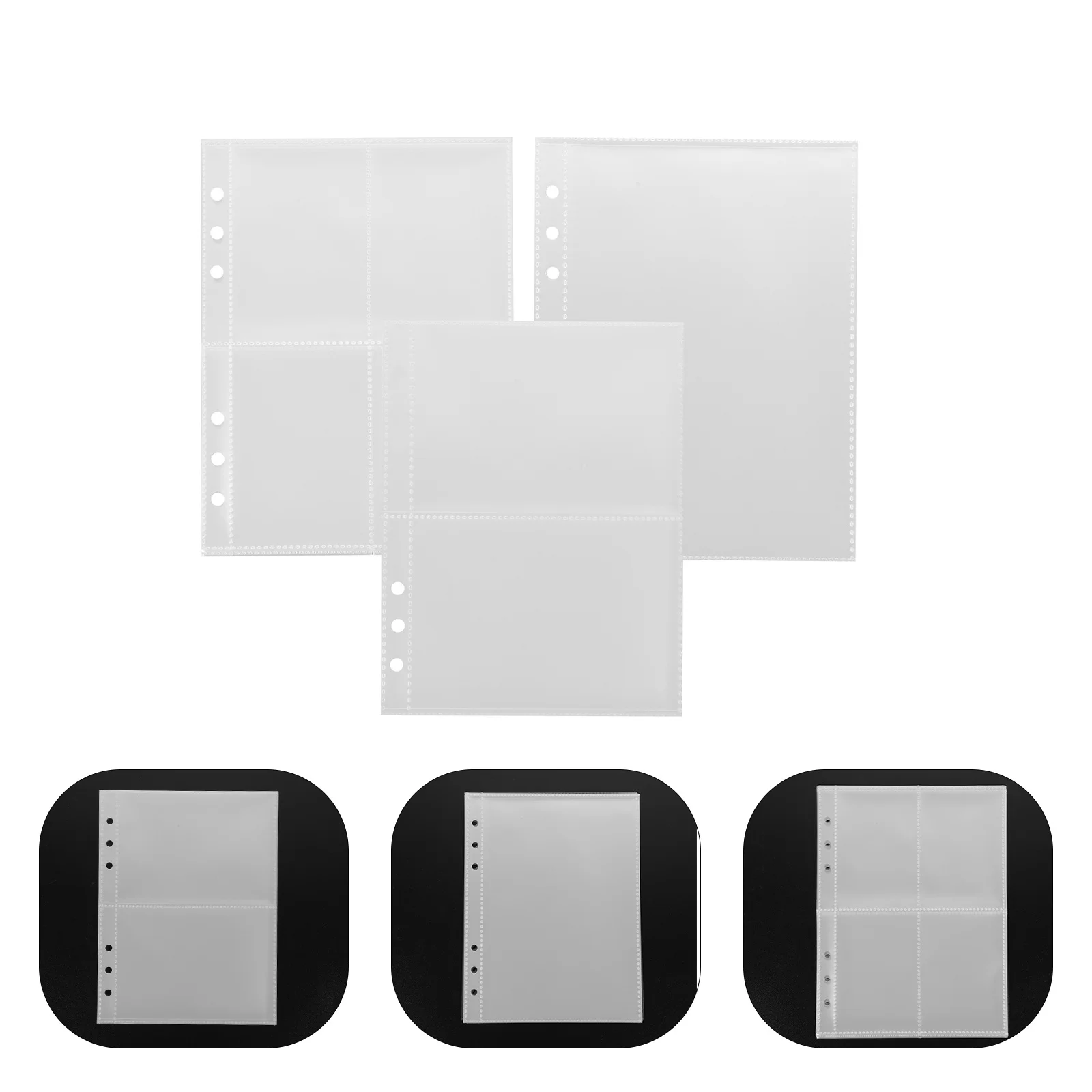 

Card Album Refill Pages Clear Transparent Photo Sleeves For Postcards Photos Collectibles Storage Pp Binder Inserts