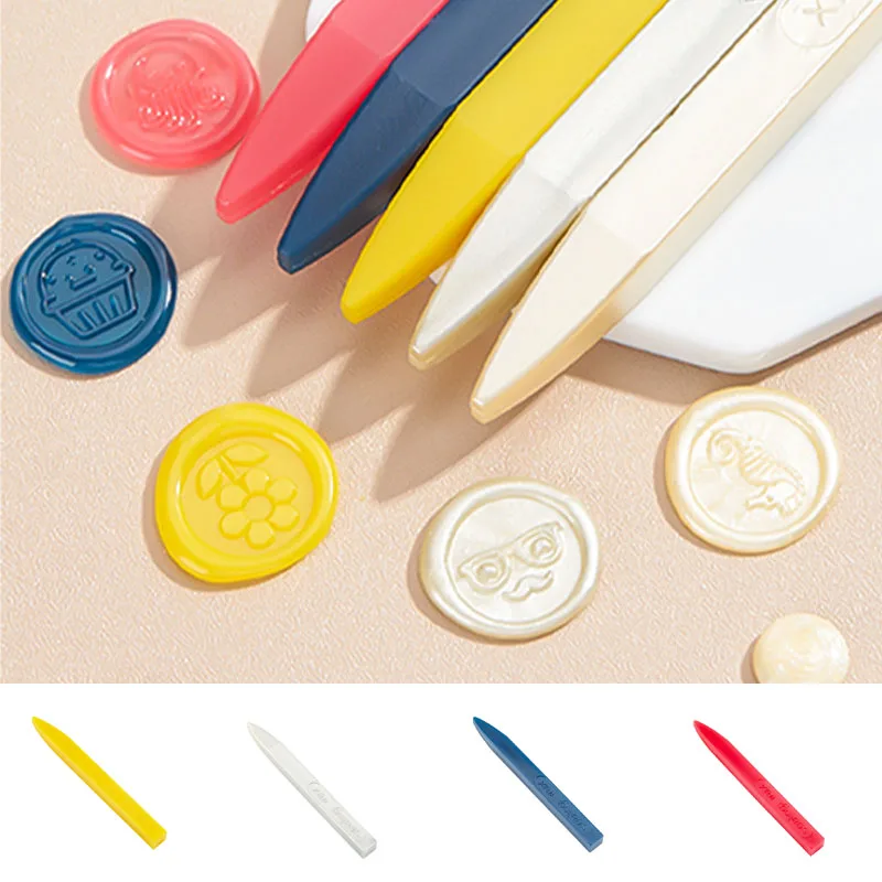 

2PCS Ceramic Wax Strips Retro Romantic Coreless Color Fire Paint Seal Wax Delicate and Smooth Texture Hand-made Special Seal