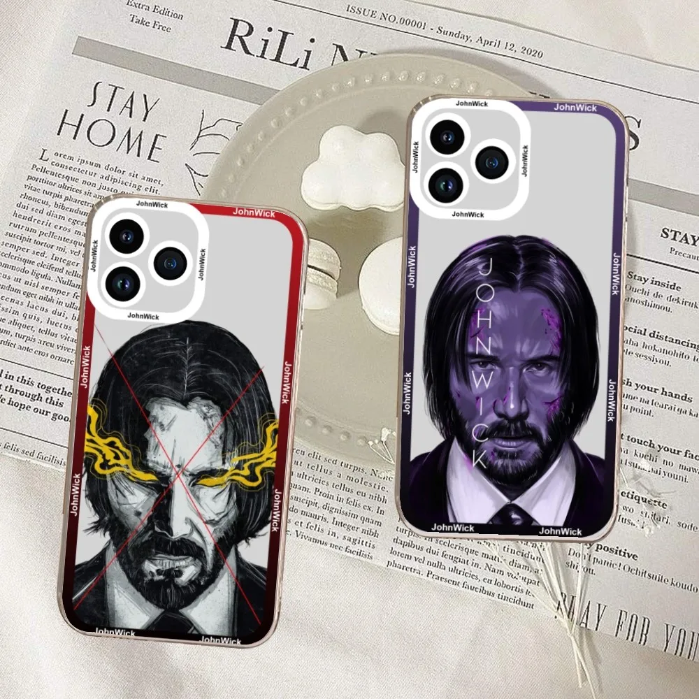 Cool Movie John Wick Phone Case For Samsung S20 S21 S22 S23 ULTRA PLUS LITE Transparent Shell