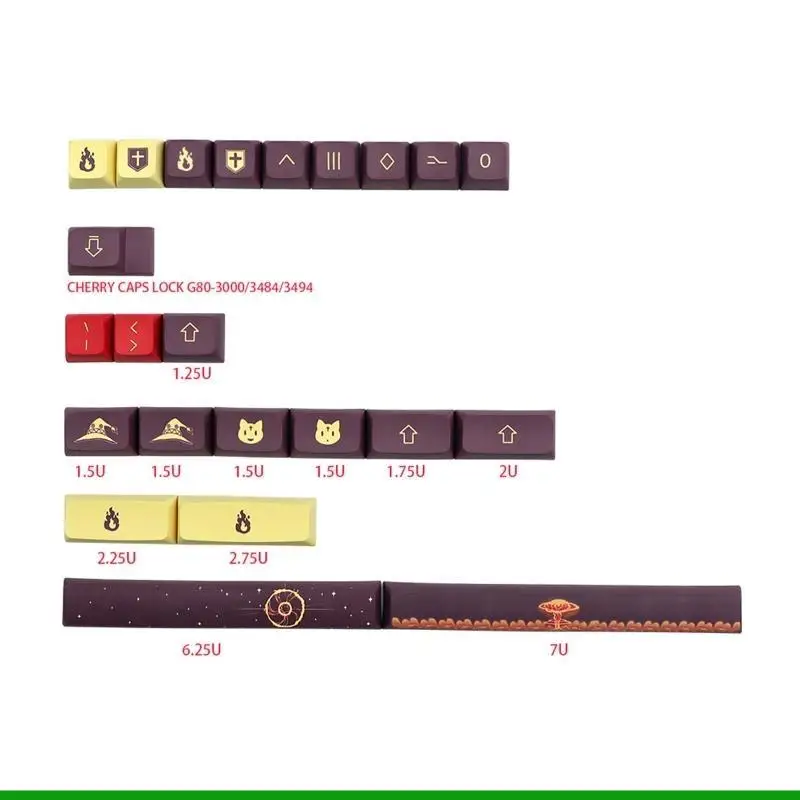 

U55C Mechanical for Key Caps PBT 5 Sides Dye Subbed Keycaps for MX Switches