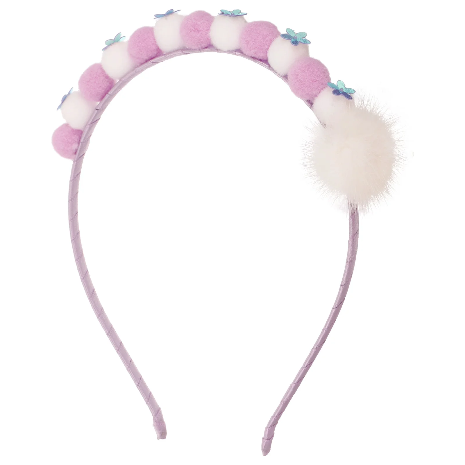 

Cute Ball Hair Accessories for Girl Purple White Decorative Headb Kids Party Cute Headb Cosplay