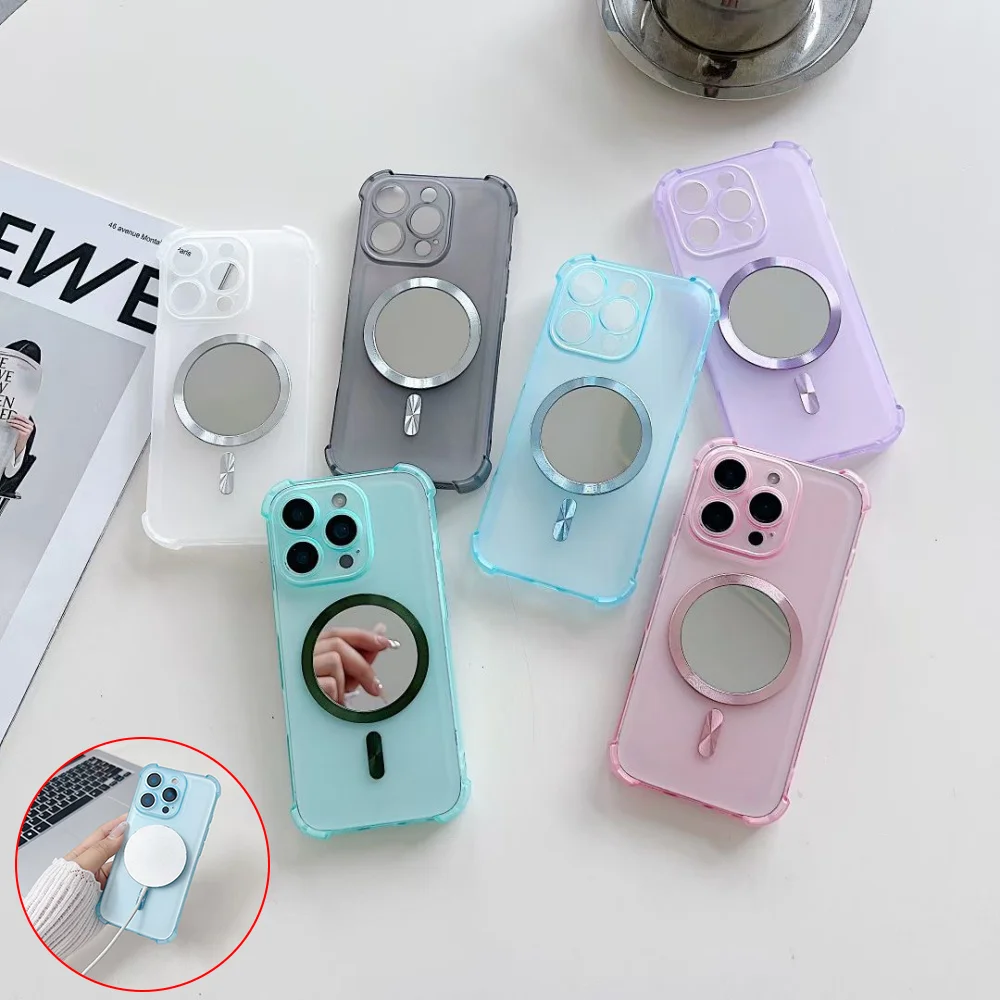 Make-up Spiegel Vier Ecke Sicherheit Anti Fall Magnetische Shell Geeignet Für Samsung A53 A52 A32 A13 4G A23 a33 A12 A51 A50 A52S