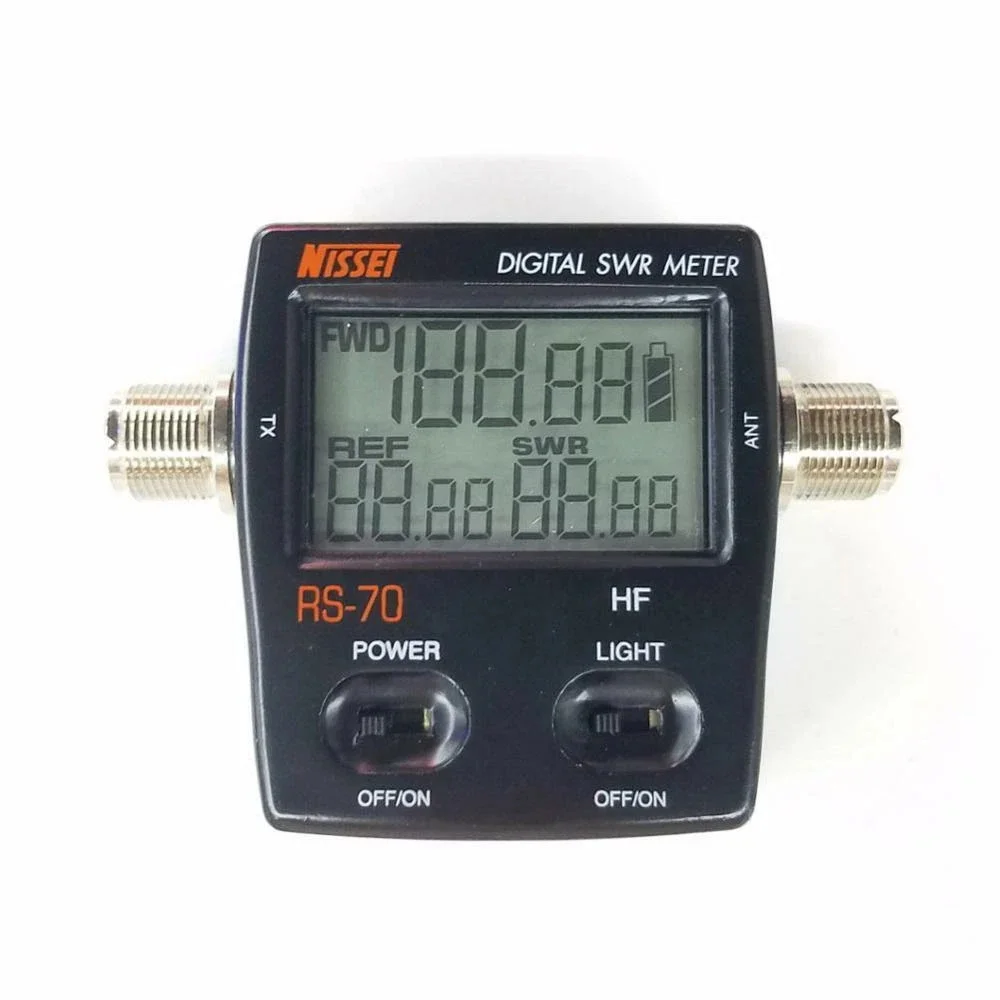 NISSEI RS-70 Digital SWR/Power Meter HF 1.6-60MHz 200W for Kenwood Baofeng Radio