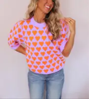 Suéter de Punto Casual con Bloques de Color y Diseño Europeo y Americano de Talla Grande para Mujer, Estilo Primavera-Verano, Cuello Redondo