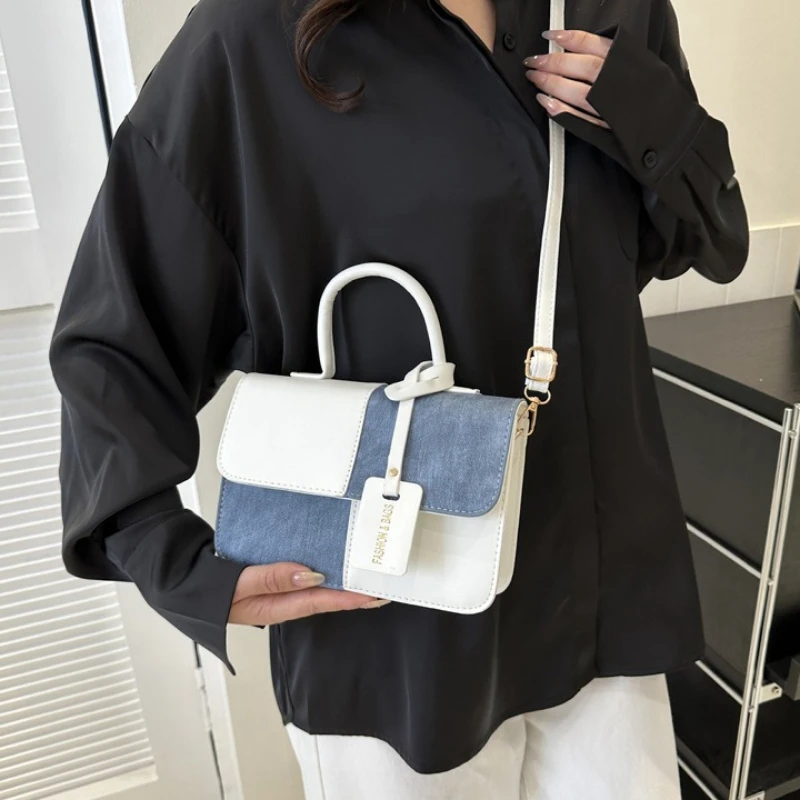 

Новая стильная женская сумка с цветными блоками, модная женская сумка, женская сумка через плечо, популярная сумка через плечо