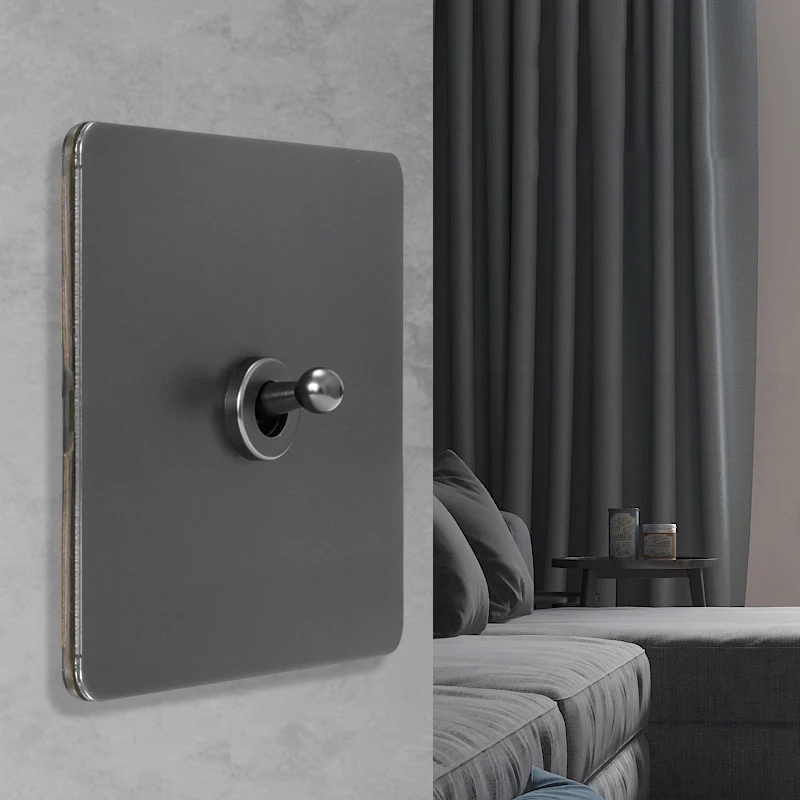 مفتاح تبديل الضوء الرجعية ، قابس فرنسي أوروبي ، منفذ طاقة ، مقبس مع USB مزدوج ، لوحة فولاذ مقاوم للصدأ ، 86 نوع ، 1-4 عصابة ، طريقتان #3