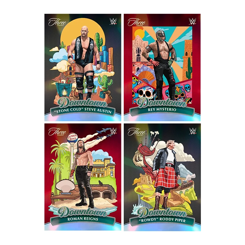 Panini WWE City Card Series Diy Homemade Asuka Cm Punk Gunther Razor Ramon Rey Mysterio Collection Kartenspielzeug Geschenk