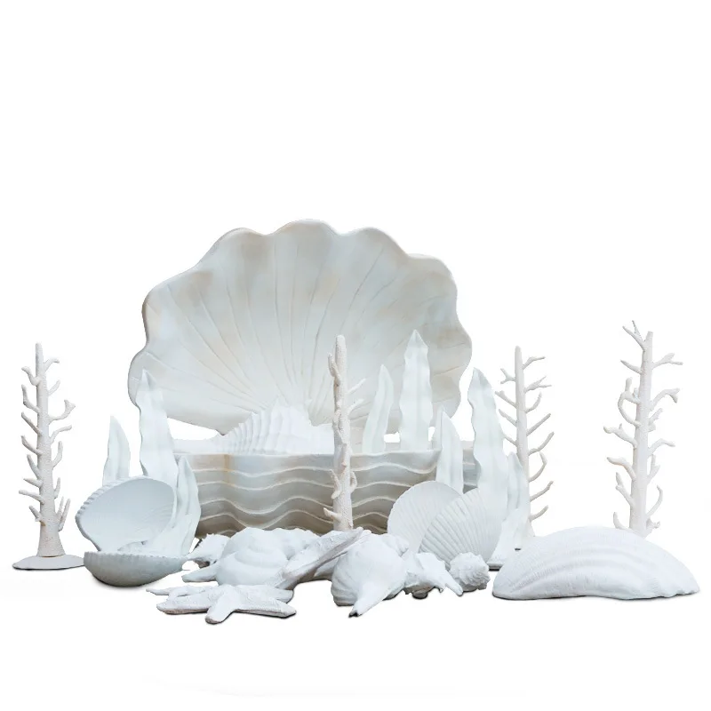 

Marine decorative ornaments Outdoor fiberglass shells Conch coral sculpture Garden landscape Real estate decorations