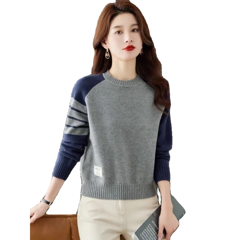 Thiened Winter Damen Strickpullover Overhead Sle Round Ne Long Sve Regular Fit Single Piece Autumn Faion Damen...